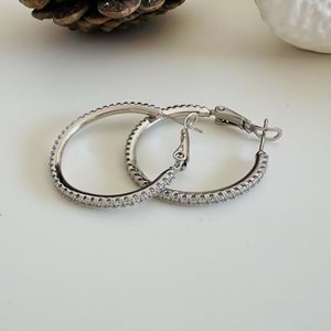 XUPING SUYOLU HALKA KÜPE-GÜMÜŞ RENK ACR7592