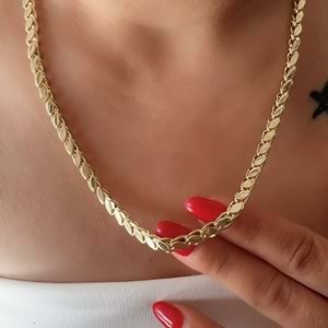 XUPING 14K ARPA ZİNCİR KOLYE 50CM-GOLD ACR7783