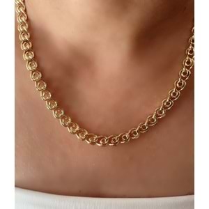 XUPING 14K SARMAL ZİNCİR KOLYE 45CM-GOLD ACR7793
