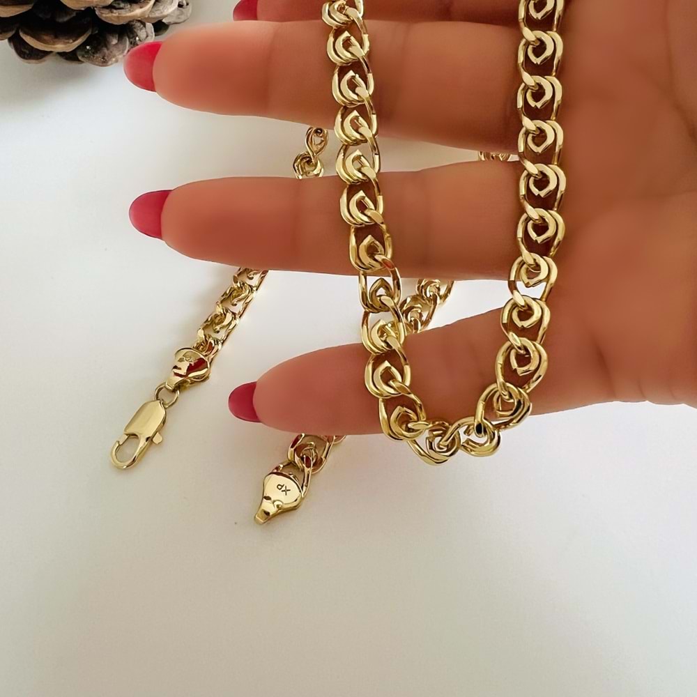 XUPING 14K SARMAL ZİNCİR KOLYE 45CM-GOLD ACR7793