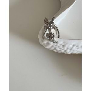 KELEBEKLİ KIKIRDAK (EARCUFF) KÜPE-GÜMÜŞ RENK ACR7963