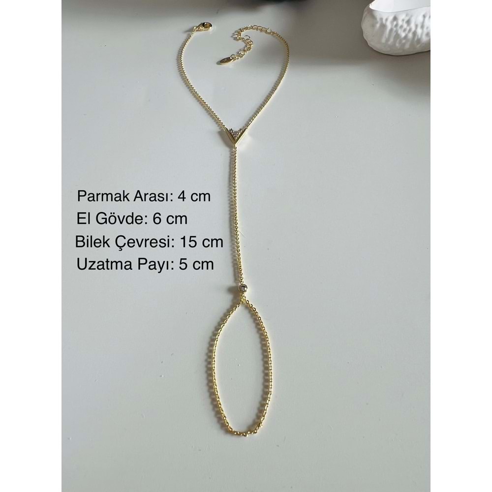 ÖZEL SERİ TAŞLI V ŞAHMERAN-GOLD RENK ACR8250