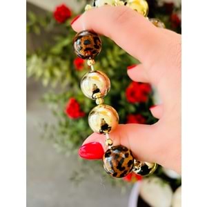 LASTİKLİ LEOPAR DESENLİ BİLEKLİK ACR8382