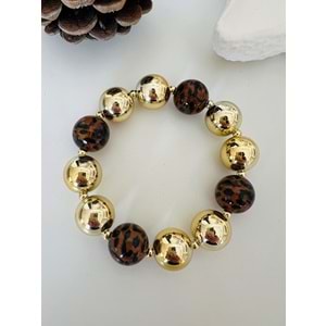 LASTİKLİ LEOPAR DESENLİ BİLEKLİK ACR8382