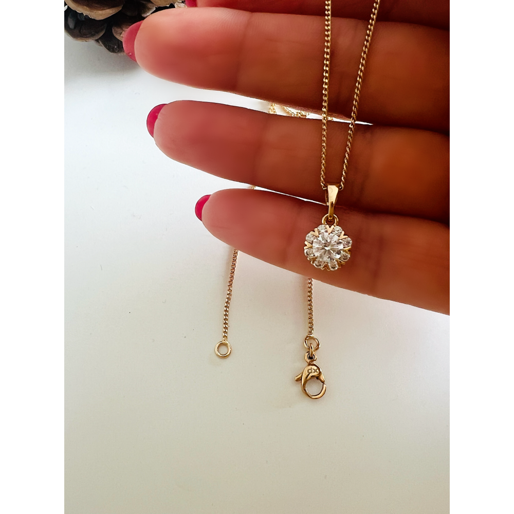 XUPING KAR TANESİ KOLYE 45CM-ROSE RENK ACR8488