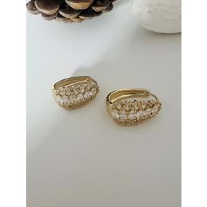 XUPING 14K TAŞLI KÜPE-GOLD RENK ACR8529
