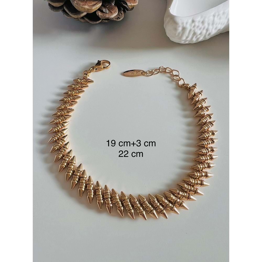 XUPING ÇİVİ MODEL BİLEKLİK 19+3CM-ROSE RENK ACR8564