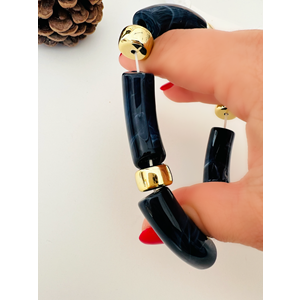 LACİVERT HARELİ, LASTİKLİ BİLEKLİK ACR8696