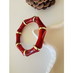 KIRMIZI HARELİ LASTİKLİ BİLEKLİK ACR8698