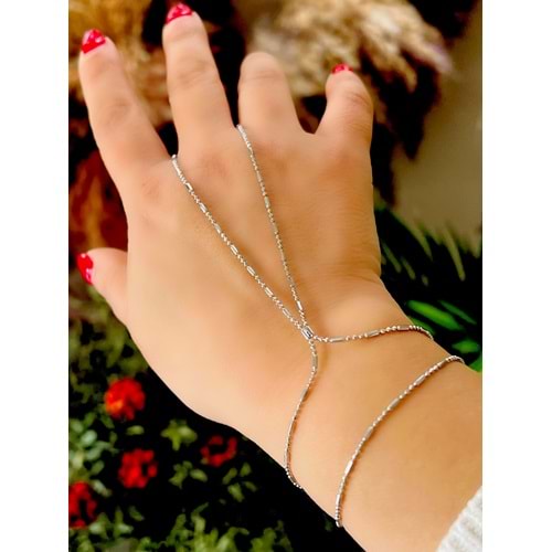 ÖZEL SERİ BİLEKTEN ÇİFT DOLAMALI CYLİNDER ŞAHMERAN-GÜMÜŞ RENK ACR8903