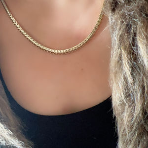 XUPING 14K ÖRGÜ ZİNCİR KOLYE 45CM-GOLD RENK ACR8911