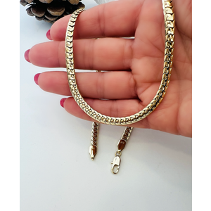 XUPING 14K ÖRGÜ ZİNCİR KOLYE 45CM-GOLD RENK ACR8911