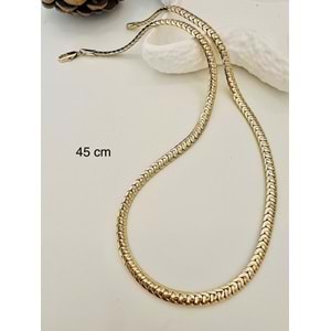 XUPING 14K ÖRGÜ ZİNCİR KOLYE 45CM-GOLD RENK ACR8911