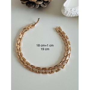 XUPING TAŞLI CORD BİLEKLİK 18+1CM-ROSE RENK ACR9028