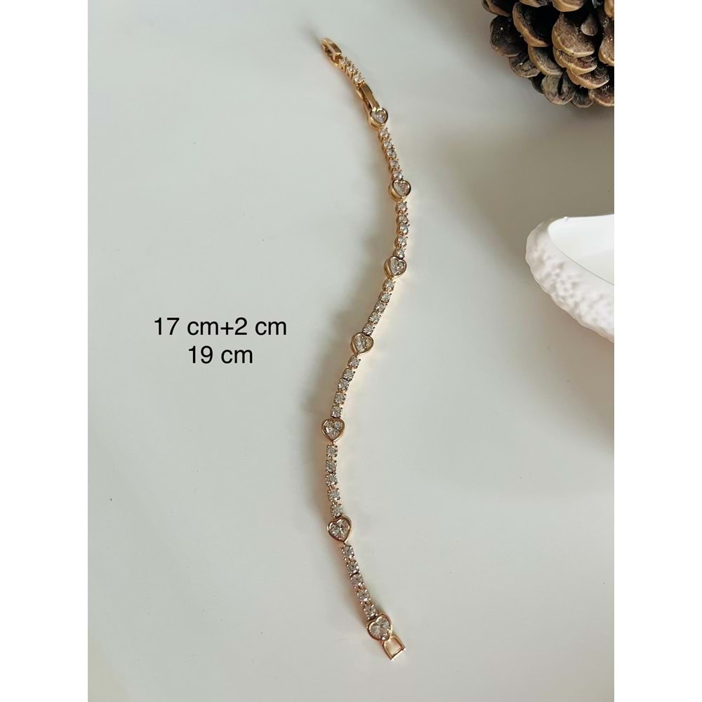 XUPING KALPLİ SUYOLU BİLEKLİK 17+2CM-ROSE RENK ACR9040