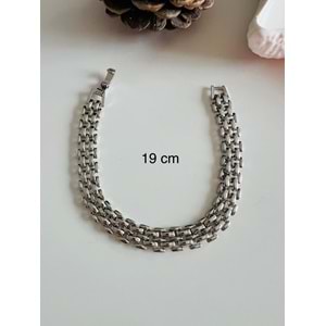 XUPING TAŞSIZ KORDON BİLEKLİK 19CM-GÜMÜŞ RENK ACR9042
