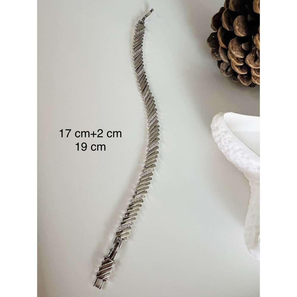XUPING ROD BİLEKLİK 17+2CM-GÜMÜŞ RENK ACR9052