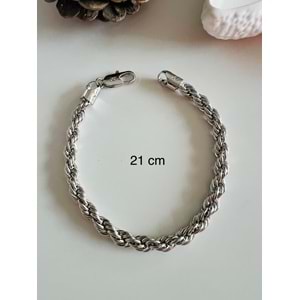 XUPING BURGU BİLEKLİK 21CM-GÜMÜŞ RENK ACR9056