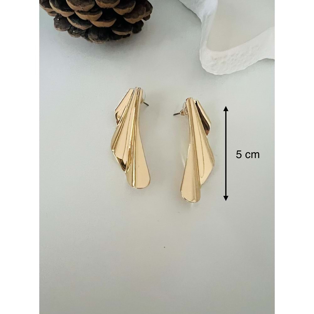ÖZEL SERİ YAPRAK KÜPE-GOLD RENK ACR9080