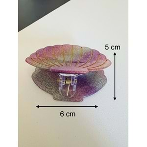 SEDEFLİ SİMLİ İSTİRİDYE KABUĞU MANDAL TOKA MOR ACR9414