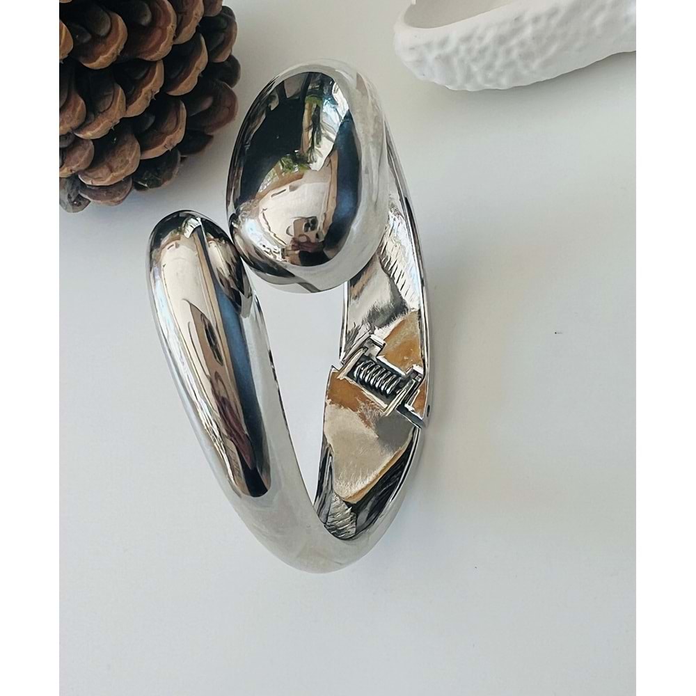 GÜMÜŞ RENK ÖZEL SERİ DAMLA KELEPÇE ACR9485