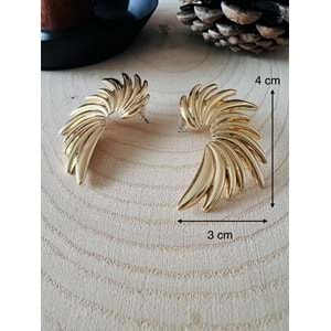 GOLD RENK KANAT KÜPE ACR9699