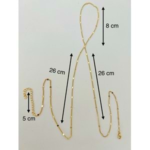 ÖZEL SERİ BİLEKTEN AYARANABİLİR PUL ZİNCİRLİ ŞAHMERAN GOLD ACR9724