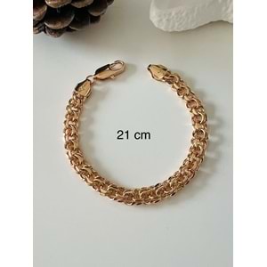 XUPING ROSE RENK İÇ İÇE GEÇMELİ ZİNCİR BİLEKLİK 21CM ACR9733