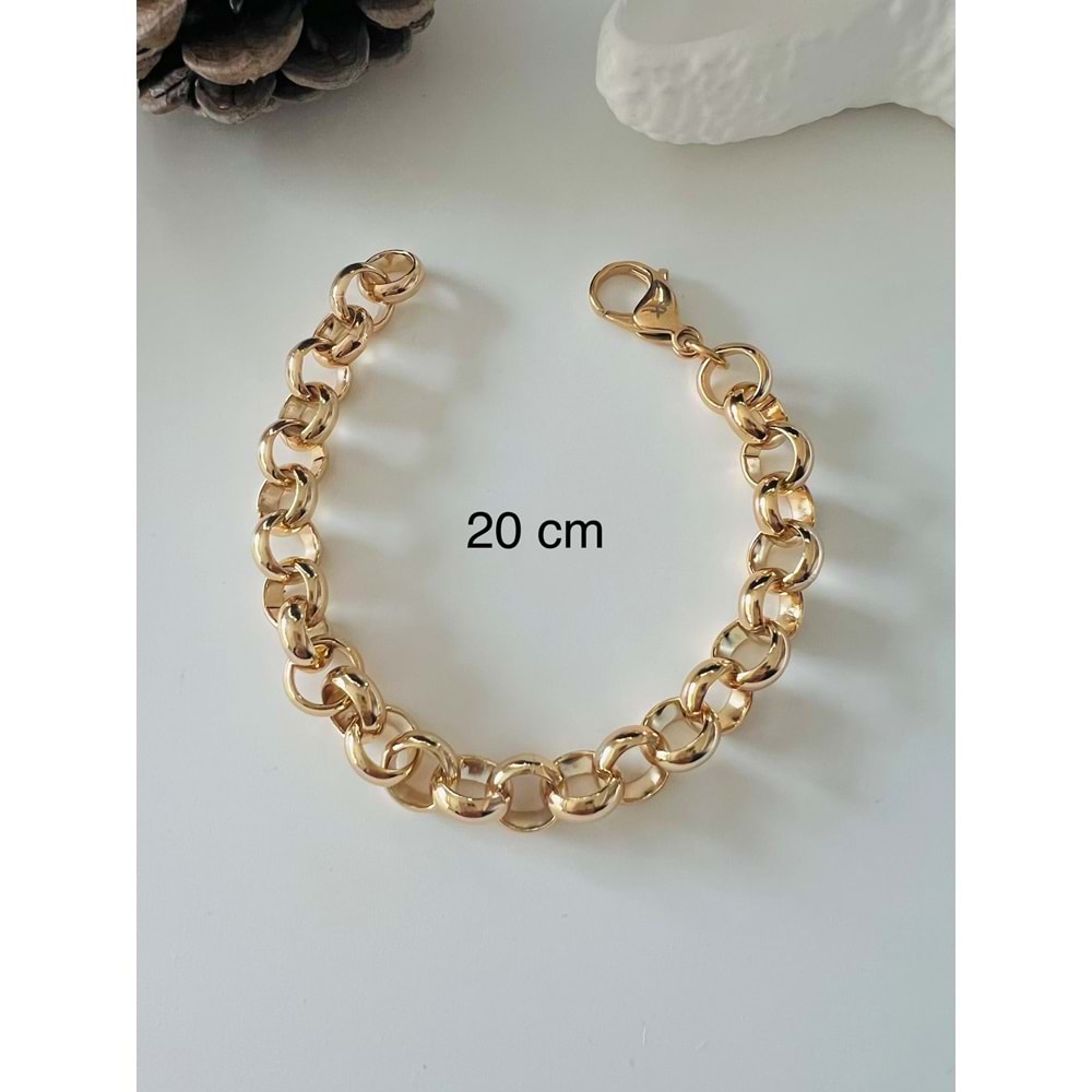XUPING ROSE RENK HALKA ZİNCİR BİLEKLİK 20CM ACR9734