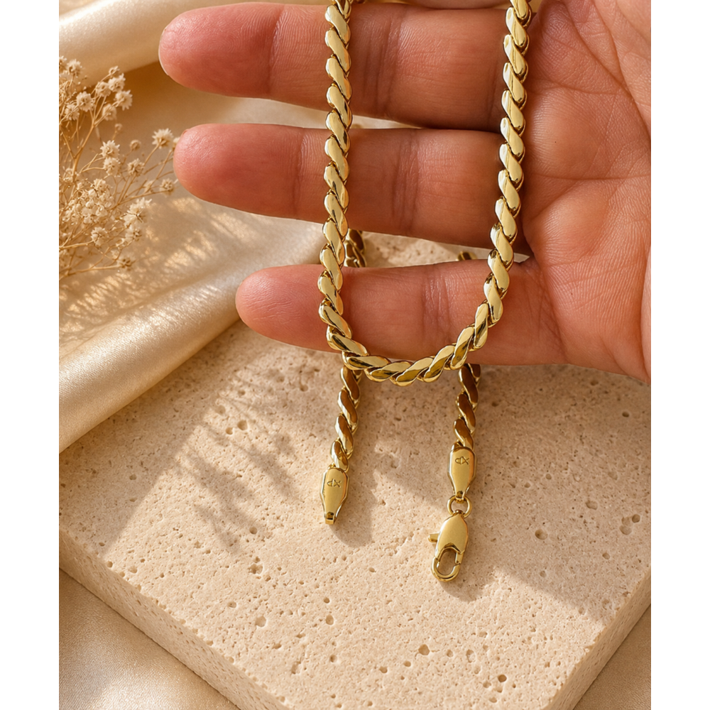 XUPING 14K GOLD RENK, BÜKLÜM KOLYE 50CM ACR9800