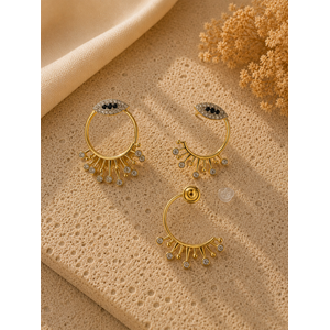 YELPAZE DETAYLI, GOLD RENK, GÖZ KÜPE ACR9809