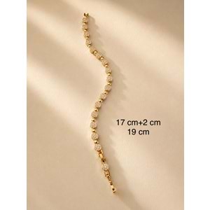 XUPING GOLD RENK, YUVARLAK ZİRKON TAŞLI BİLEKLİK 17+2CM ACR9821